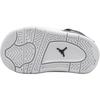 Jordan Детские кроссовки Air Jordan 4, нескользящие, износостойкие, средней высоты, для малышей, серо-черные, для младенцев и малышей FZ8584-070