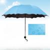 Солнцезащитный утолщенный черный клеевой зонт от солнца для использования как в солнечную, так и в дождливую погоду. Летний складной зонт, устойчивый к ультрафиолетовому излучению.