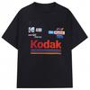 Kodak Summer Brand Men T-shirt Cotton Solid Color Daily Graphic Print Casual Breathable Short Sleeve Top Tees Women Clothing