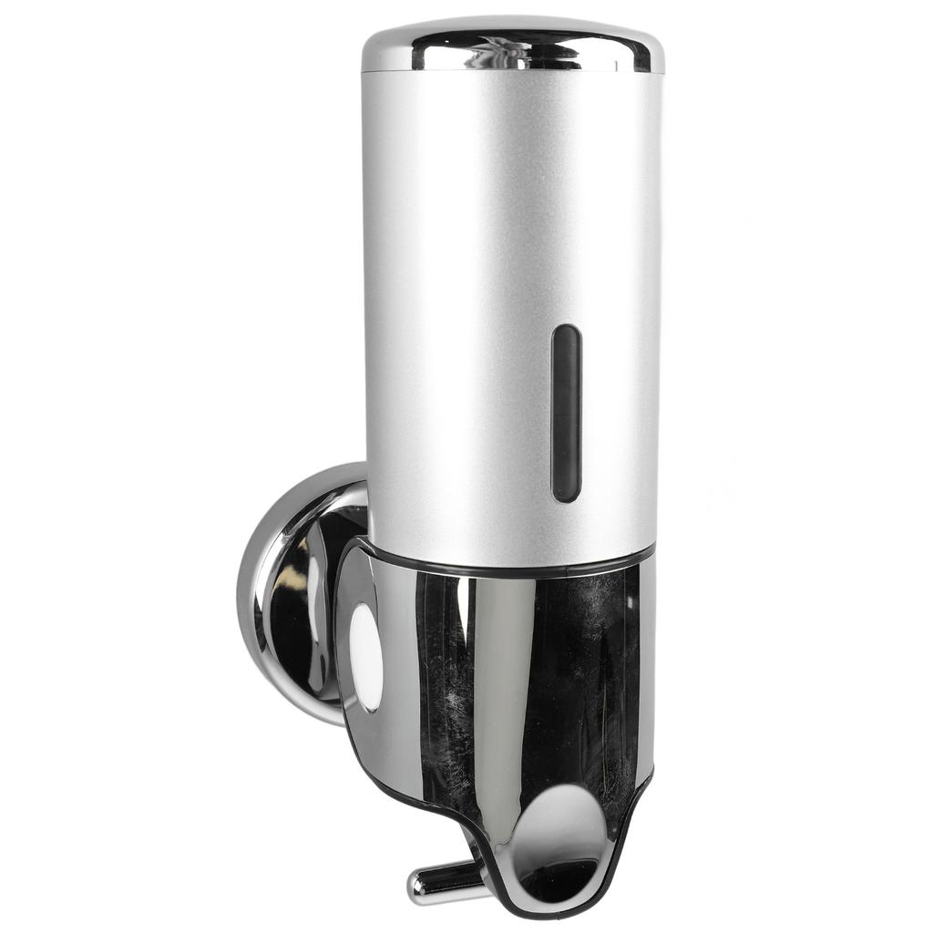Wall Mounted Soap Dispenser Silver ABS Conditioner Body Wash Dispenser 500ml Soap Liquid Holder for