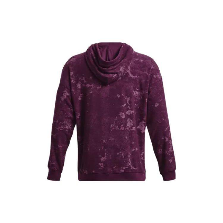 Under Armour Хлопковая вязаная толстовка с капюшоном свободного кроя с длинным рукавом Мужская Фиолетовая 1377177-572