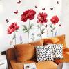 3 шт. цветочные и бабочки наклейки на стену наклейки обои годовщина арт декор фон
