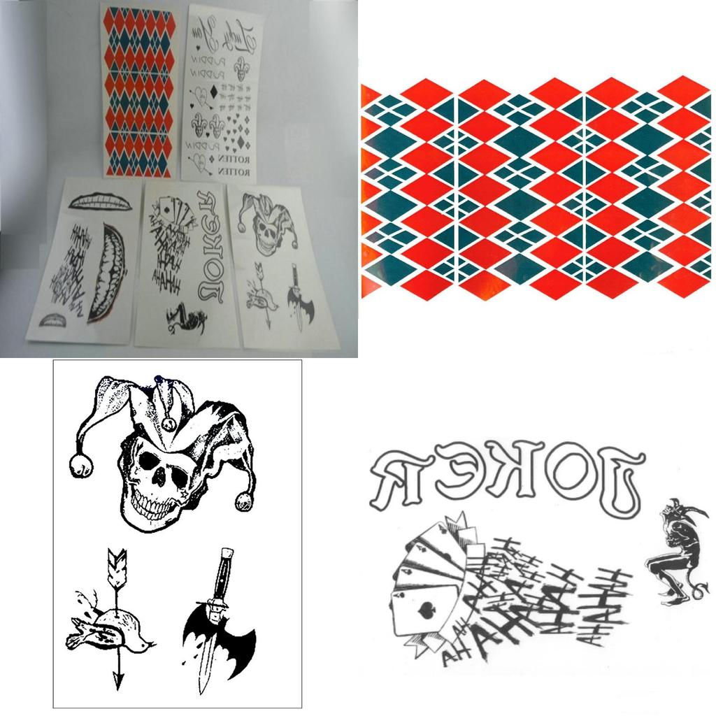 Отряд Самоубийц Харли Квинн Тату Наклейка Переводная Наклейка для Хэллоуин Декора