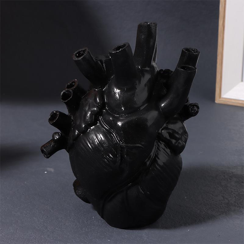 Ваза в виде сердца, сухой горшок, художественная ваза, статуя человека, ваза-контейнер, имитация анатомии, ваза в форме сердца, декоративная подарочная ваза, эстетический декор комнаты