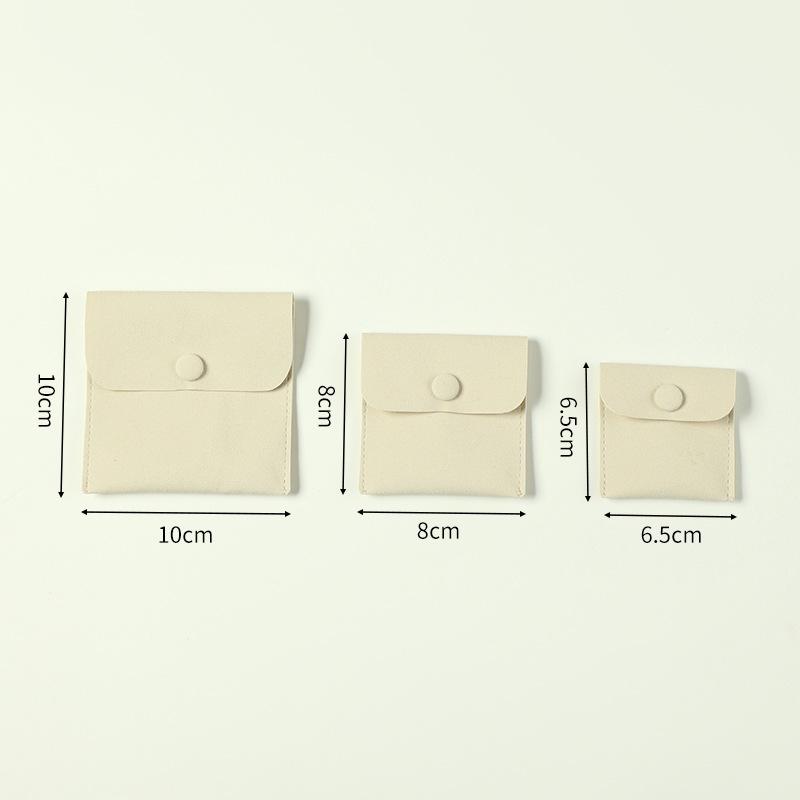 Microfiber Double-Sided Snap Jewelry Bag – Anti-Oxidation Storage for Necklaces & Pendants