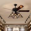 Промышленный ретро потолочный вентилятор с подсветкой для ресторанов и гостиных - Люстра в американском стиле