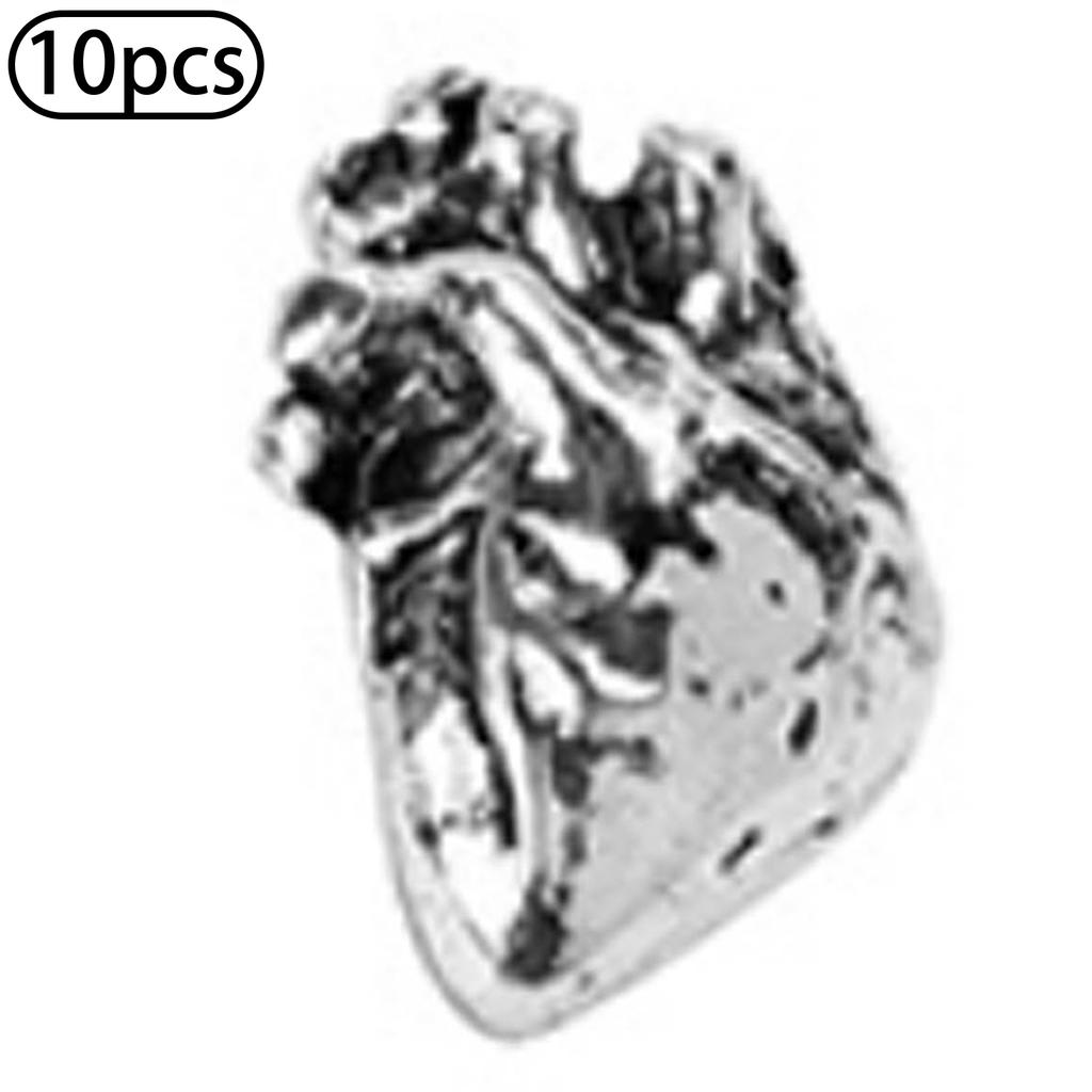 10Pcs Halloween Nail Charms Decorations 3D Metal Alloy Skull Cross Vintage Punk Style Nail Art Charms for DIY Manicure Nail Design Art Supplies