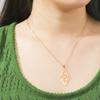 Unift Heartagram Pentacle Pentagram Necklaces for Women Stainless Steel Jewelry Fashion Geometric Pendant Neck Chain Accessories
