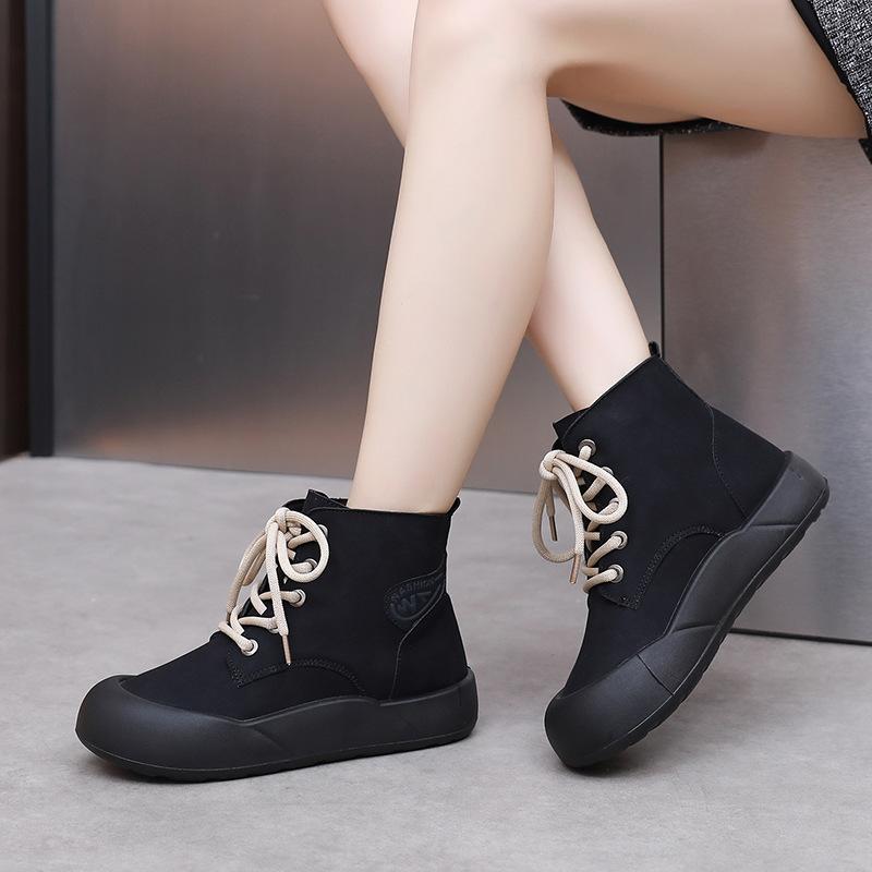 Женские нескользящие водонепроницаемые зимние ботинки на платформе цвета хаки с плюшевой теплой подошвой, повседневная обувь с хлопковой подкладкой, женские ботинки