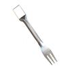 Stainless Steel Watermelon Cutter Dual Head Slicer Serving Fork Dishwasher Safe Fruit Cubing Tool for Picnics BBQ