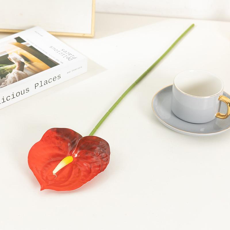 6 шт. пластиковый неувядающий искусственный цветок антуриума искусственный цветок антуриума имитация растения реквизит для свадебной фотосъемки украшение для гостиной дома