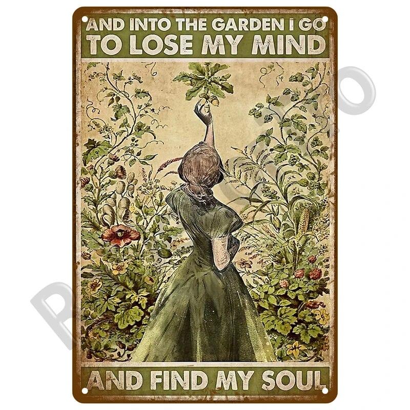 Gardening Flowers Vintage Metal Sign Funny Plants Retro Sign Home For Garden Outdoor Wall Decor Home Sweet Tin Sign Farm Birds