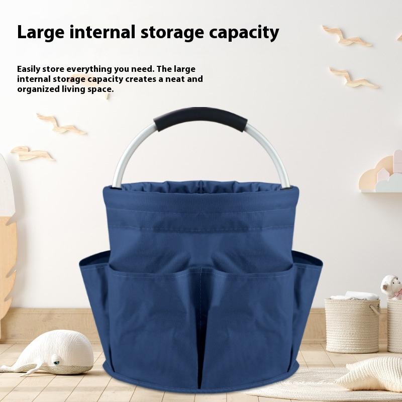 [PLUM]17L Portable Garden Tool Storage Basket Large Capacity Multiple Pocket Folding Basket Outdoor Picnic Hand Basket Beach Bag