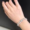 S911 sterling silver aquamarine woven bracelet fashionable light luxury high sense natural freshwater pearl beaded jewelry handmade
