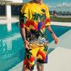 Men's Shorts T Shirt Set Outfits Graphic Tree Crew Neck Clothing 3D Print Outdoor Daily Short Sleeve Hawaiian Designer Casual