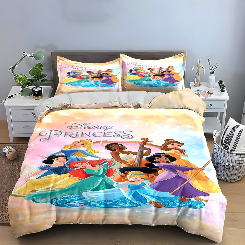 Disney Princess Bedding Set for Kids Bedding set (1 duvet cover, 2 pillowcases, duvet not included)
