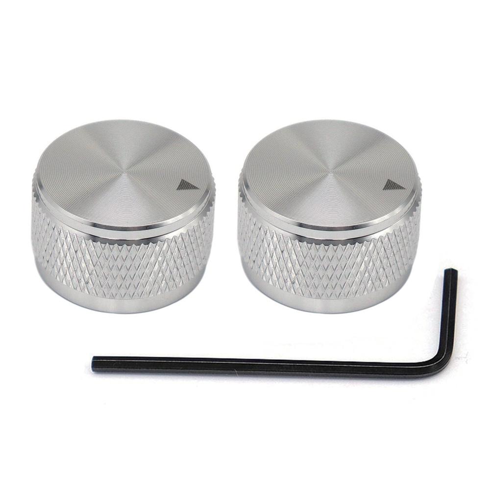1Pc2Pc Aluminium Guitar Metal Knobs 6Mm Metal Pot Knobs With Indicator And Set Screw For Guitarbassaudio Equipments