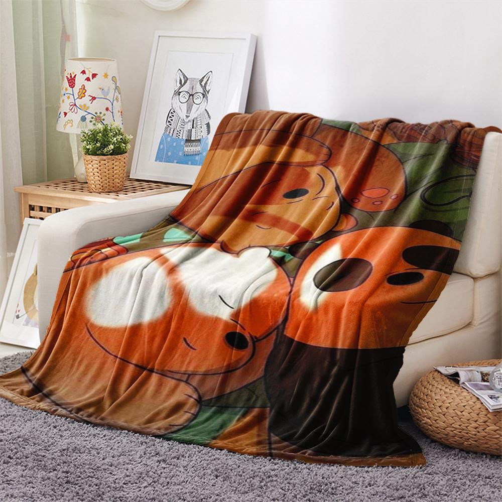 1PC We Bare Bears Print Flannel Blanket, High quality Comfortable for All Seasons, Home Decor, Warmth and Comfort, Perfect for Christmas Gifts244