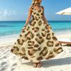 Women's Sleeveless Leopard Print Dress Korean Casual Loose Fit Comfortable Summer Dress for Daily Outings,Beach Vacation Travel Versatile Fashion