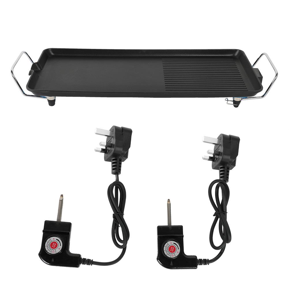 Smokeless Non Stick Electric Baking Pan Electric Grill Indoor Baking Tray (UK Plug 220V)