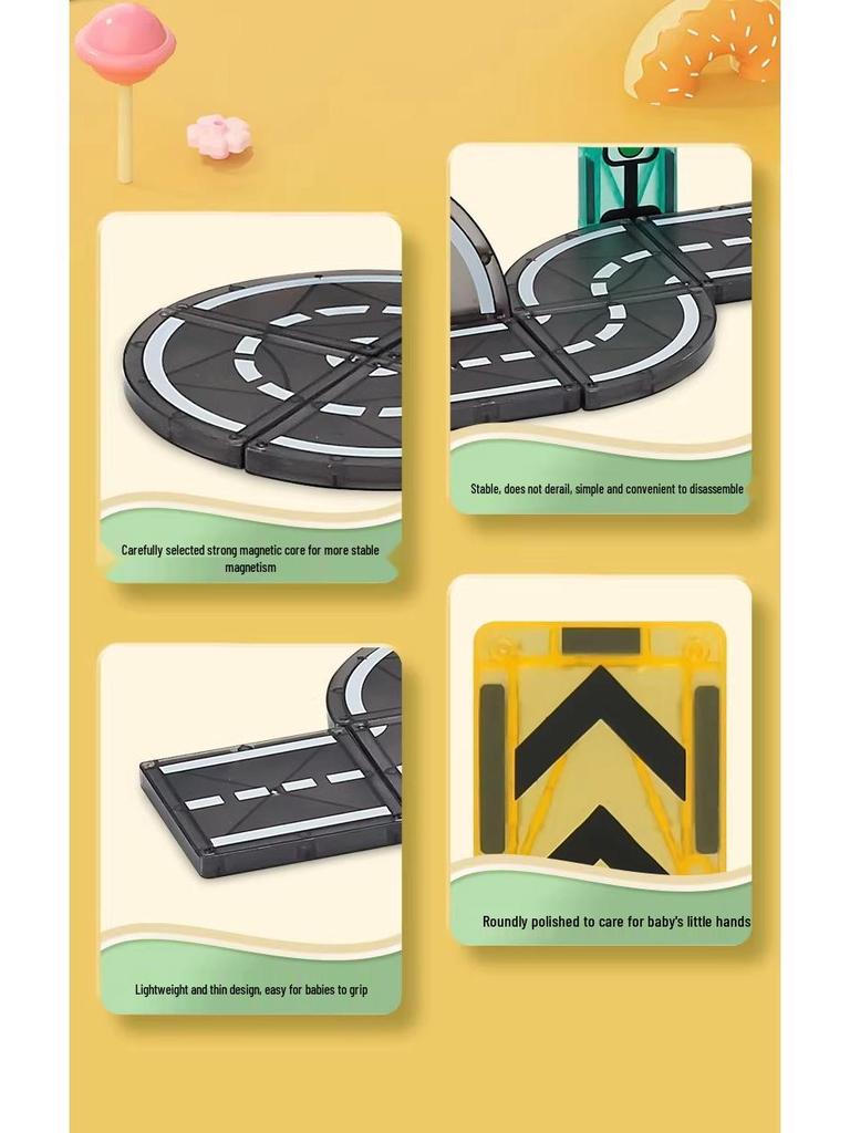 5.5СМ Магнитные Дорожные Трассы Автомобили Строительные Блоки для Детей