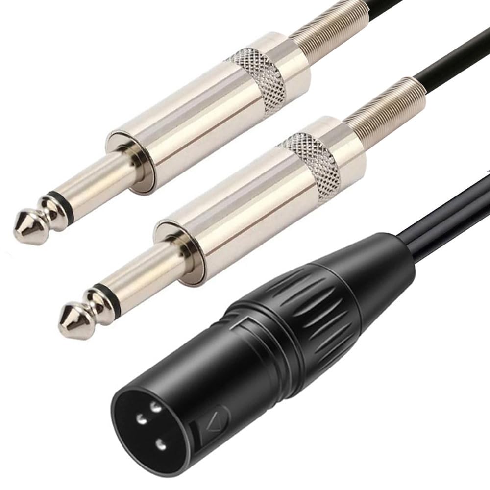 Кабель Waveman XLR - TS, 6,35 мм 2-полюсный штекер-штекер, 6N OFC бескислородная медь, совместим с усилителями и динамиками, 1 метр