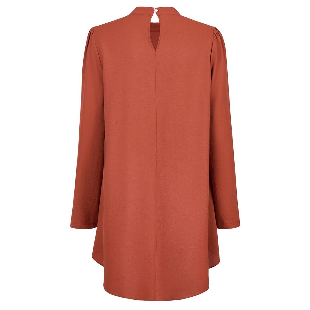 Повседневная женская модная однотонная рубашка с высоким воротником и длинными рукавами, пальто из искусственной кожи с двумя рубашками для женщин, элегантная женская одежда, осенняя одежда