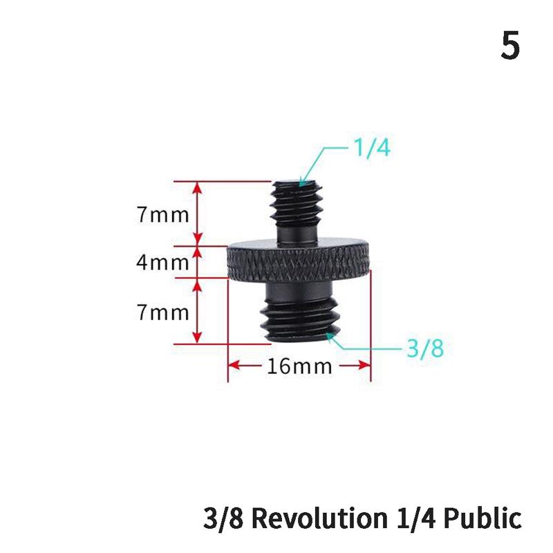 Black 1/4" To 3/8" Male To Female Thread Screw Mount Adapter Tripod Plate Screw Mount For Camera Flash Tripod Light Stand