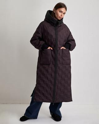 Пальто двустороннее Sobello 8915 46 черный / шоколадный