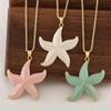 Fashion Ocean Series Starfish Necklace for Women High-end 18k Gold Plated Stainless Steel Collarbone Chain