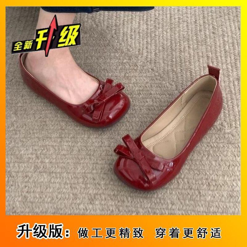 Flat Lolita Shoes with Skirt Single Shoes Japanese College Style Bow Mary Jane Shoes Women's 2025 Summer and Autumn New Models