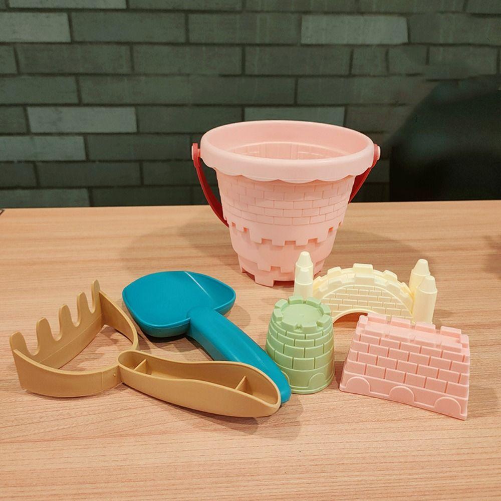 Interactive Kids Plaything Sand Toys Set Beach Castle Bucket Digging Sand Kit Shovel Rake Mold