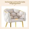 Luxury Velvet Chairs 1 Chair, Legs Made of Gilded Iron, Beige, Bubble Chairs(11.24 Replacement of the Backrest
