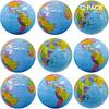 12 Pack Inflatable Jumbo 16" World Globe Beach Balls - Summer Pool Party Toys for Beach, Kids Luau Decorations