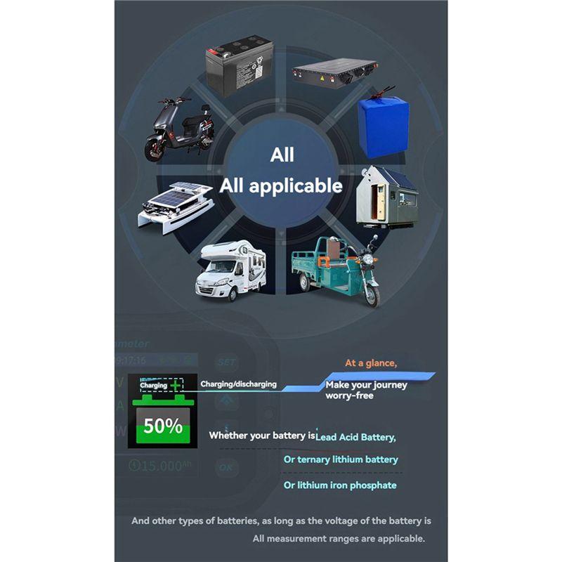 Practical-KM140F Wifi Coulomb Meter 400A Volt-Ammeter Power RV Battery Capacity Tester Monito For All Batteries