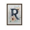 Plakat Litera "R" W Kwiatowym Wieniecu Plakat Litera "R" W Kwiatowym Wieniecu, 50X70 Cm, Bez Ramy, Płótno Premium Na Blejtramie