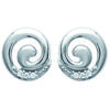 [I9774] - Silver 'Goddess' Earrings, Silver-white (rhodium-plated) - 9 Mm