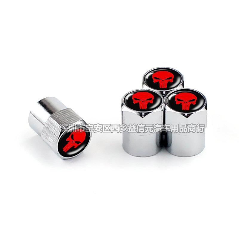 Modified Car Motorcycle Tire Valve Caps Personalized Logo Fanged Skull Valve Core Covers