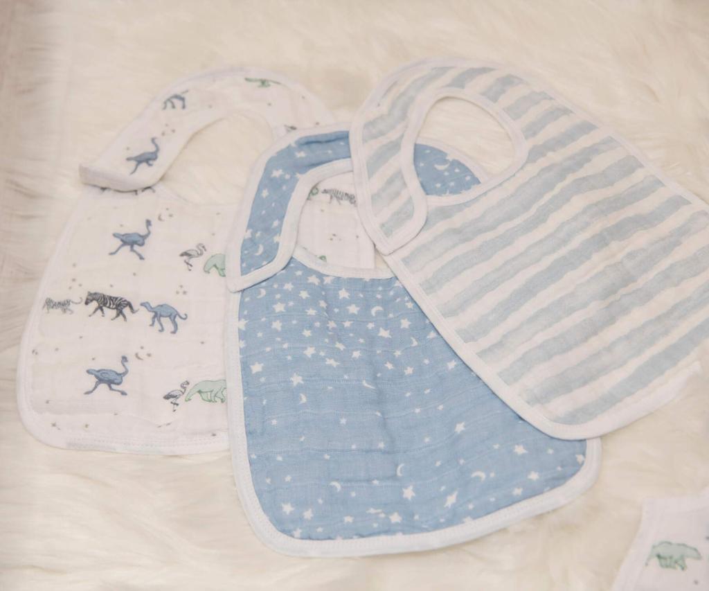 И нагрудник японский детский подарочный нагрудник на кнопках набор из 3 шт. Rising Star муслин хлопок Rising Star ASNC30005J 3 шт. [Aiden Anay] [подлинный продукт] 100% (Икс