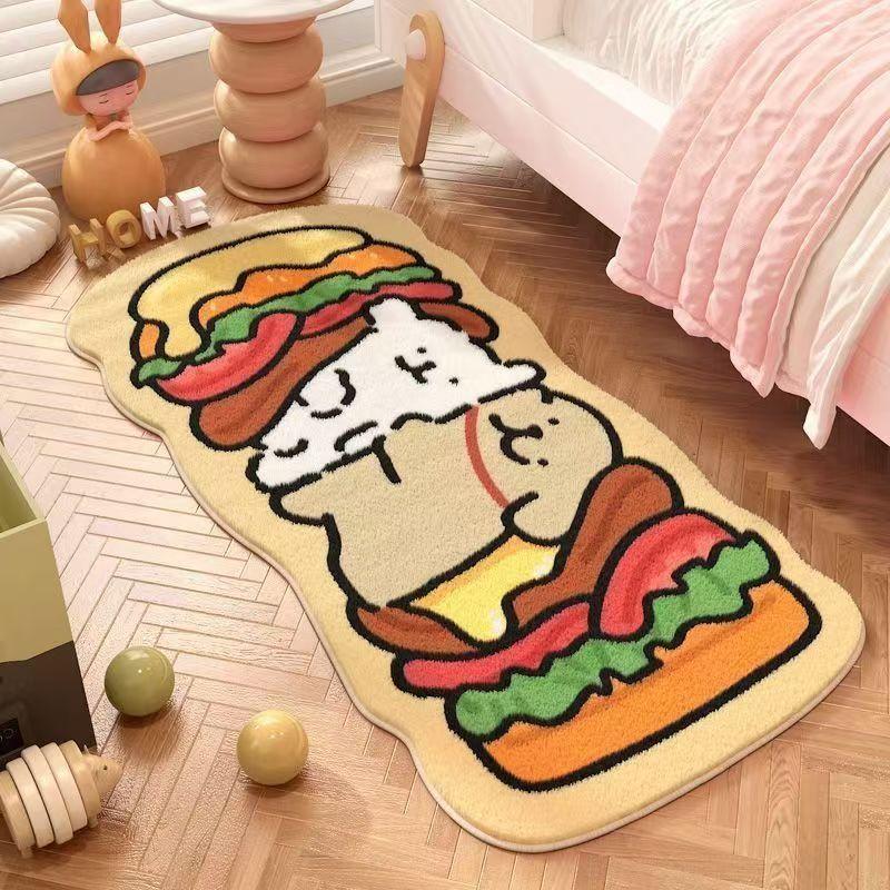 VIKAM Flannel Carpet Cartoon Cute Cool Bedroom Side Rug Soft and Comfortable Easy to Clean Living Room Sofa Mat Home Decoration