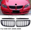 1 Pair Front Double Slat Sport Kidney Grille Grill For BMW E90 E91 4 Door 2006-2008 For F22 F23 F24 2012-2018 Racing