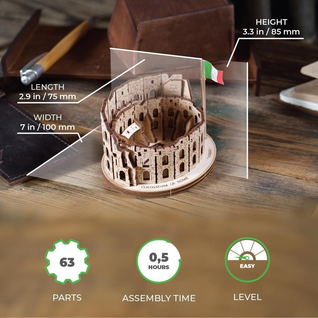 UGEARS Колизей в Риме 3D-пазл для взрослых Деревянная модель Набор для сборки Хобби для мужчин Rompecabezas 3D Para Adultos Деревянный набор модели - - - -