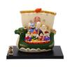 Osaka Choseido Seven Lucky Gods New Year Lucky Original Wooden Tag Free Bonus Seven Lucky Gods Treasure Ship Ornaments, Decorations, Charms, Pottery,