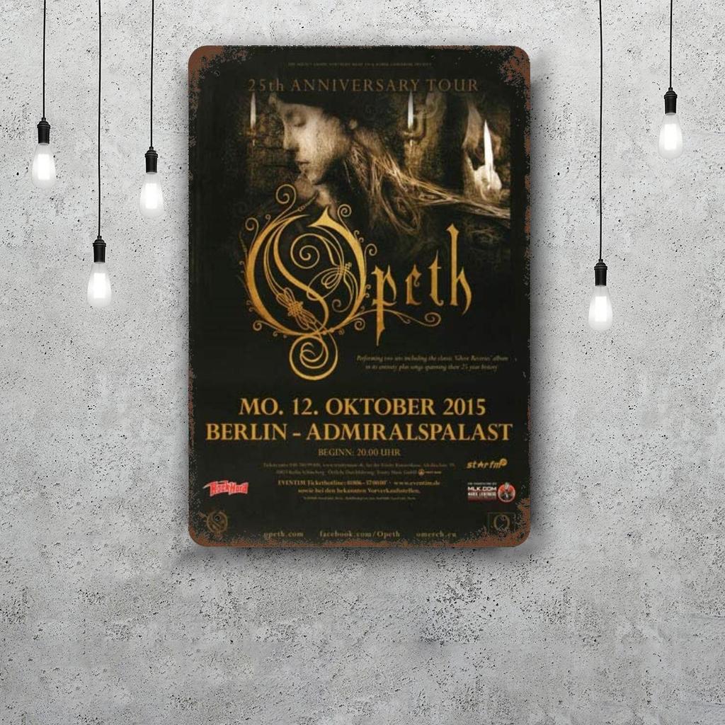 Opeth Vintage Metal Tin Signs Posters Decor Retro Metal Plaque Wall Art Decor for Garage Bar