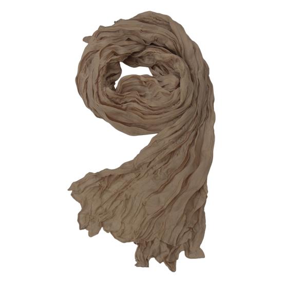 Women Scarf Retro Pleated Design Thin Scarf Soft Flax Shawl Scarf Daily Wear Outdoor Activities Versatile Accessory