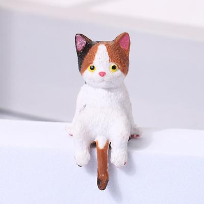 5/12 шт. Мини-фигурка кошки Крепление на приборную панель автомобиля, экран центрального управления, дисплей, спящий, лежащий, сидящий котенок, статуэтка, скульптура животного, украшение