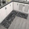 Деревенский серый кухонный коврик-дорожка Нескользящий Моющийся Прихожая Прачечная Износостойкий Придверный коврик Домашний декор