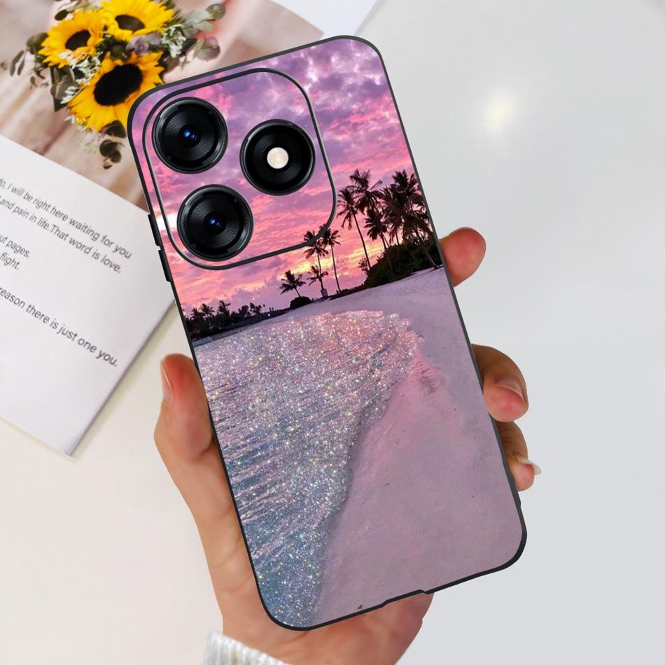 Чехол для телефона Tecno Spark 10 10C 2023 Модный Цветок Кошка Бабочка Мягкий Силикон ТПУ Чехлы Для Tecno Spark10 Spark10c KI5q KI5k