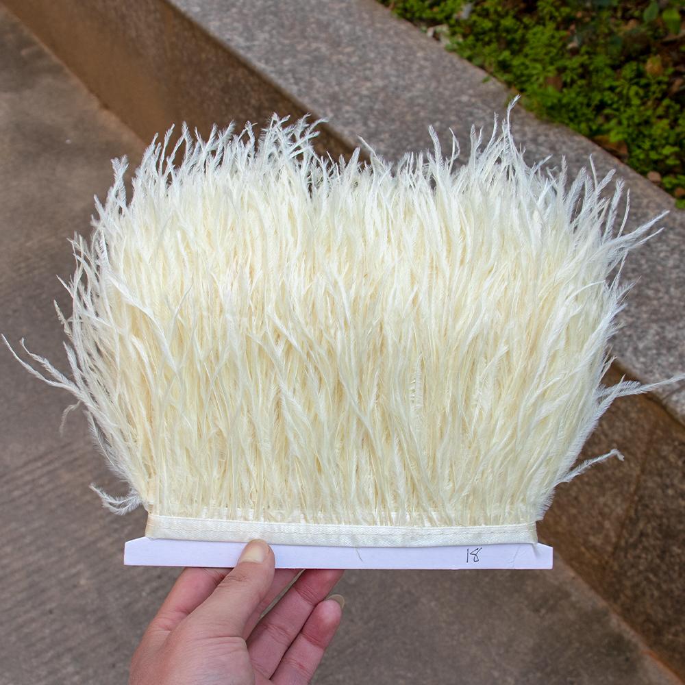 1/5/10Meters Light Purple Ostrich Feathers Ribbon 8-10cm/3-4Inch Long Feather Trim Fringe for Party Costumes Sewing Accessories