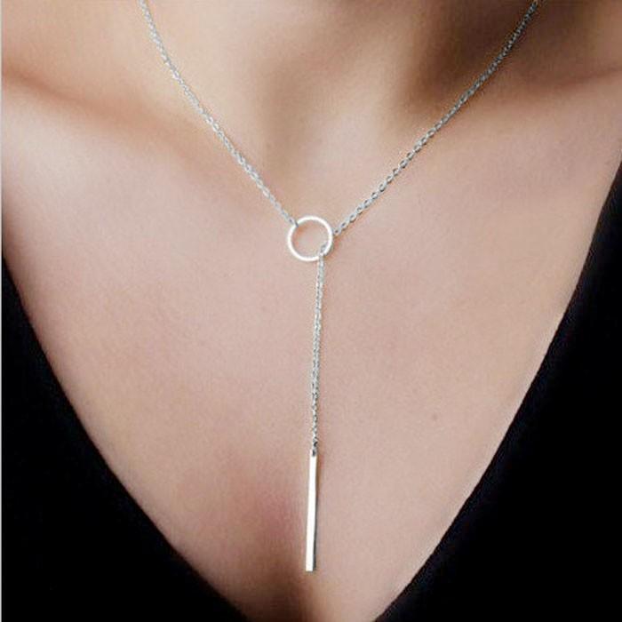 Hot Womens Circle Style Chain Jewelry Necklace